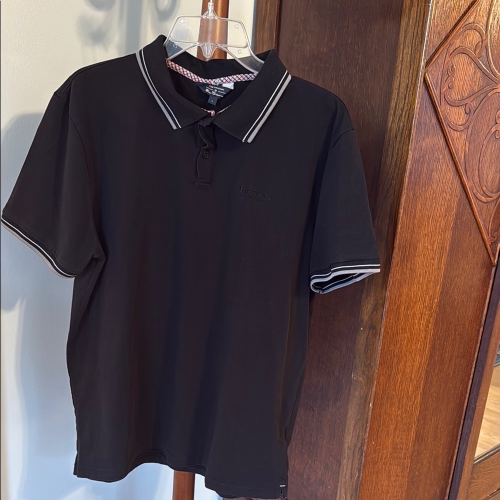 Black Polo Shirt by Ben Sherman size Large